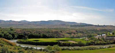 The 17th Hole at Thanksgiving Point is spectacular and likely the best par three in Utah