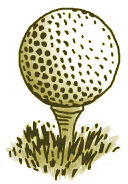 Golf ball on tee